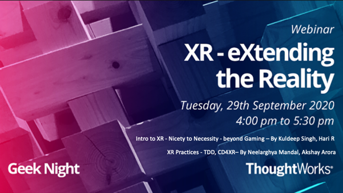 image from Geeknight - XR - eXtending the Reality